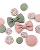 ozdoby do włosów dla dzieci Spinka do włosów kokarda z lnu  Linen Bow Dusty Pink 4