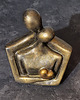 figurki i rzeźby Rzeźba z gipsu, Para Zakochanych, brązowe złoto, wys. 12 cm 5