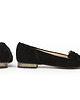 baleriny damskie SKÓRZANE BALERINKI ZAPATO 025 CZARNY WELUR 1