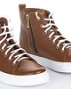 sneakersy damskie Sneakersy skórzane suwak + sznurówki  (7050) 5