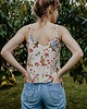 t-shirt damskie Jedwabna koszulka na ramiączkach, FLORAL 3 4