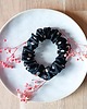 gumki do włosów Scrunchie gumka do włosów jedwabna Dottie black czarna groszki kropki S,M,L 3