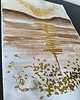 grafiki i ilustracje PROMOCJA! Złote akwarele 30x42 abstrakcja morze szlagmetal złoto folia Golden 3