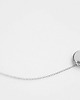 naszyjniki - inne Rhodium Plated Two Holes Round Tag Necklace 2