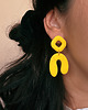 kolczyki z masy plastycznej Kolczyki KLARA YELLOW 3
