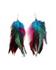 kolczyki z piórami Kolczyki z piórami indigo 1