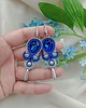 kolczyki soutache Kobaltowe kolczyki sutasz, kolczyki na wesele, niebieskie srebrne 1