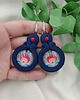 kolczyki soutache Kolczyki soutache łowickie folkowe polski folk wycinanka 2