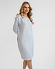 sukienki midi damskie Lniana Sukienka PEONY LIGHT GRAY 2