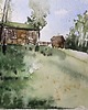 obrazy WYPRZEDAŻ OBRAZÓW! Akwarela Trondheim Norwegia oryginalny obraz A5 21x15 cm 1