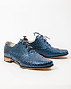 półbuty damskie Skórzane półbuty jazzówki Zapato model 246 niebieska plecionka 1