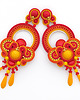 kolczyki soutache Kolorowe duże koła kolczyki 3