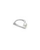 pierścionki srebrne PEARL ring / satin silver with white pearl 2