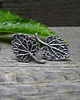 kolczyki wire wrapping "Listeczkowo" vol.I 2