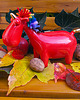 figurki i rzeźby Jednorożec tęczowy pride ceramiczny czerwony 4