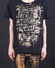 t-shirt damskie Black / gold limbo tee 1
