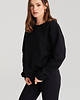 bluza bez kaptura damska Bluza SOCIAL APPROVAL BLACK CREWNECK 1