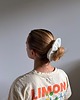 gumki do włosów Wełniana puchata scrunchie z błyszczącą nitką 1