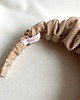 opaski do włosów Beżowa jedwabna marszczona opaska Beige Silk maxi 4