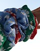 gumki do włosów Gumka scrunchie stokrotki czerwona 3