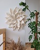 makramy Kwiat makrama ecru, dekoracja boho na ścianę 3D xxl, natural 5