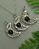 wisiory Wisiorek księżyc obsydian złocisty wire wrapping 3
