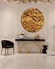 obrazy Płaskorzeźba obraz okrągły strukturalny  koło metaliczna dekoracja fi 100cm 1