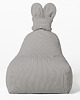 pufa dla dziecka Uszata pufa siedzisko z oparciem Funny Bunny Sztruksowa - Szary 3