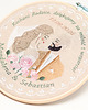 Ślub - inne Haft ślubny w tamborku 20 cm,pamiątka ślubna, podziękowania ślubne 4