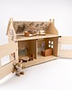 klocki i zabawki drewniane Kawiarnia i piekarnia z meblami i miniaturowymi przyjaciółmi 3