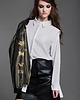 bluza bez kaptura damska Bomber Khaki Haftowany 3