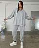 bluza bez kaptura damska Bawełniana bluza Flow light grey 1