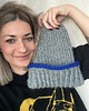 czapki damskie Czapka Szlachetna wełna merino z lampasem 3