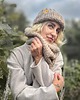czapki damskie WOOLY wełniany komplet czapka i komin beż 3
