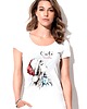 t-shirt damskie Koszulka organiczna z nadrukiem  Cute Santa 1