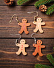 kolczyki z masy plastycznej Świąteczne kolczyki pan ciastko gingerbread man handmade 1