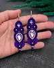 kolczyki soutache Kolczyki sutasz fioletowe długie wieczorowe Orina 1