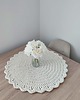 podkładki do kuchni Podkładka ze sznurka na stolik kawowy szydełkowa 60cm 6