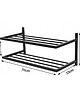 półki Półka wisząca na buty Metalowa czarna 31x70x33cm loft 1