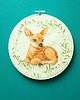 Ozdoby na ścianę Sarenka light green, haft w tamborku 20 cm 3