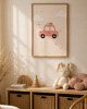 plakaty Czerwone Auto plakat Montessori 1