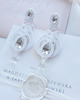 Biżuteria ślubna Kandelabry Swarovski - śnieżne kolczyki sutasz 3