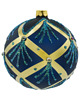 bombki Bombka okrągła ze złotymi pasami: granatowa 1