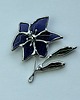 broszki Broszka witrażowa Kwiat Clematis Witraż Tiffany 3