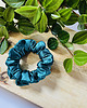 gumki do włosów Satynowa gumka do włosów scrunchie Szmaragd RÓŻNE MODELE 1