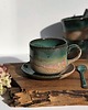 filiżanki Kubek ceramiczny  Duża filiżanka ze spodkiem i łyżeczką 5