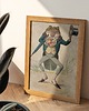 grafiki i ilustracje Pan żaba ilustracja vintage, obrazek do pokoju dziecka, 4