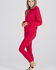 komplety damskie Komplet homewear bluza i legginsy czerwony 1