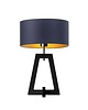 lampy stołowe Drewniana lampka stołowa z abażurem CLIO GOLD 5