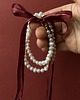 naszyjniki - inne Naszyjnik Pearl & Silk Burgundy 1